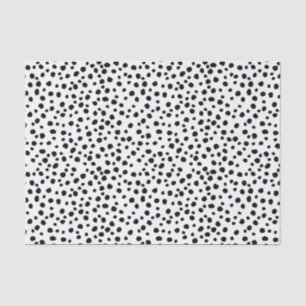 Modern Black and White Dalmatian Spot Pattern Tissue Paper