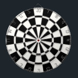 Modern Black And White Dart Board<br><div class="desc">Modern Black And White Dart Board</div>