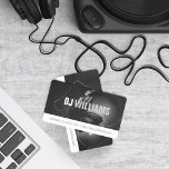 Modern Black And White Dj Deejay Musician Business Card at Zazzle