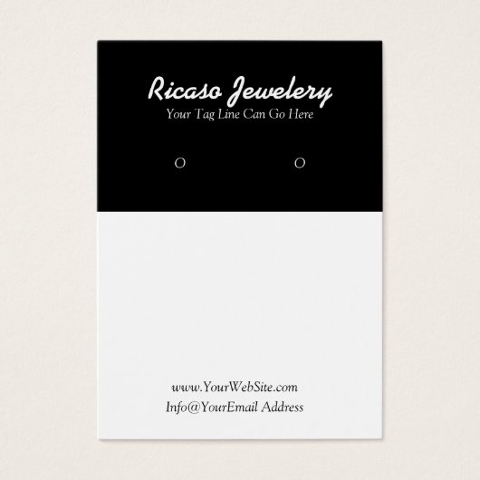 Modern Black and White Earring Background (Front)