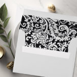 Modern Black and White Elegant Floral Damask  Enve Envelope<br><div class="desc">Create a lasting impression with timeless and elegant styling. Classic black and white with floral damask is perfect for the modern bride and groom who want a truly beautiful and memorable wedding. The Modern Black and White Elegant Damask collection has everything you need to plan a stunning black and white...</div>