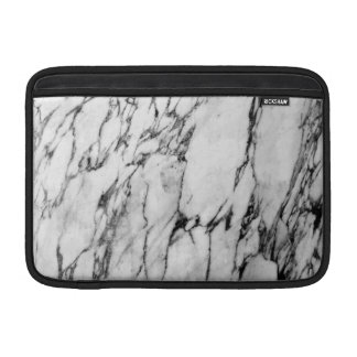 Modern Black and White Fashion Marble Pattern MacBook Sleeve