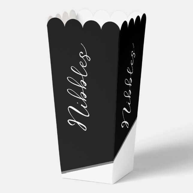 Modern Black And White Favor Boxes (Front)