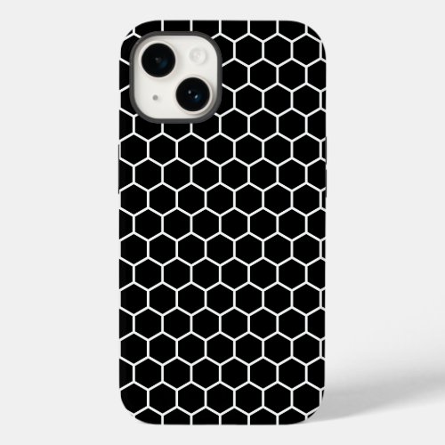 Modern Black and White Geometric Case_Mate iPhone 14 Case