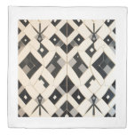 Modern Black and White Geometric Tile Pattern 2 Duvet Cover