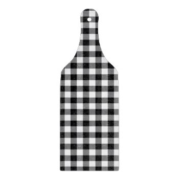 Modern Black And White Gingham Cutting Board by InTrendPatterns at Zazzle