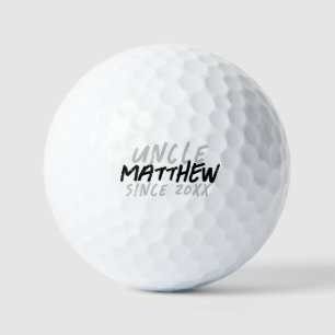 Modern Black and White Grunge For The Cool Uncle Golf Balls