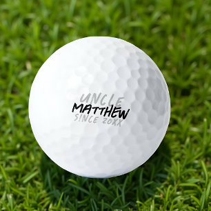 Modern Black and White Grunge For The Cool Uncle Golf Balls