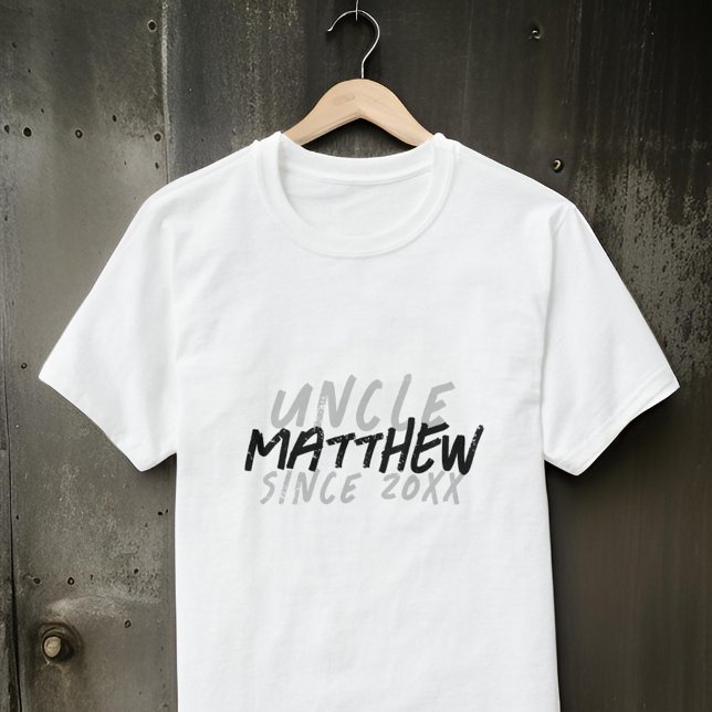 Modern Black and White Grunge For The Cool Uncle T-Shirt (Creator Uploaded)