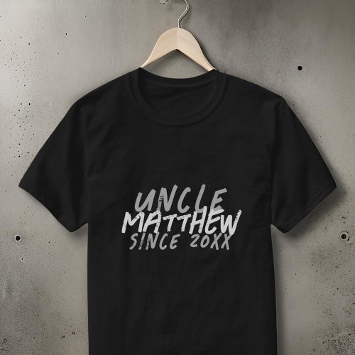 Modern Black and White Grunge For The Cool Uncle T_Shirt