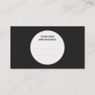Modern Black and White Hair Salon Appointment Card