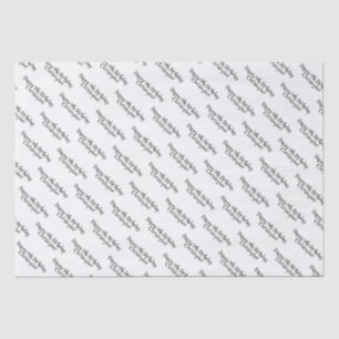 Modern Black and White Happy Birthday Tissue Paper