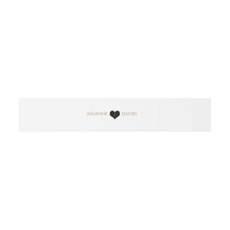 Modern Black and White Heart Belly Band