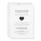 Modern Black and White Heart Wedding Invitation