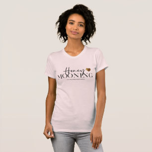 Modern Black and White Honeymooning Personalized T-Shirt