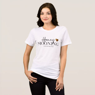 Modern Black and White Honeymooning Personalized Tri-Blend Shirt
