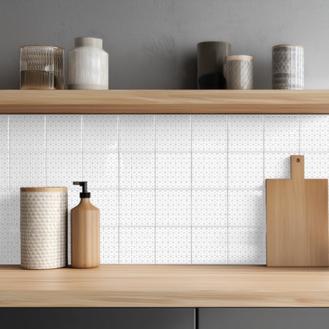 Modern Black and White Isometric Pattern  Ceramic Tile (Creator Uploaded)