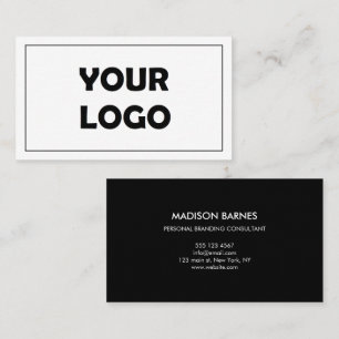 Modern Black and White Logo  Minimalist Profession Business Card