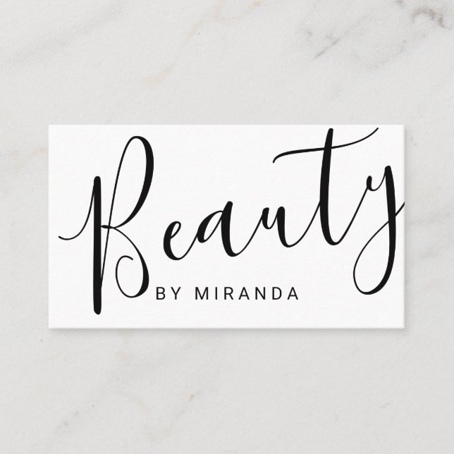 Modern Black and White Makeup Artist Appointment (Front)