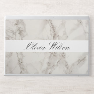 Modern black and white Marble design personalized HP Laptop Skin