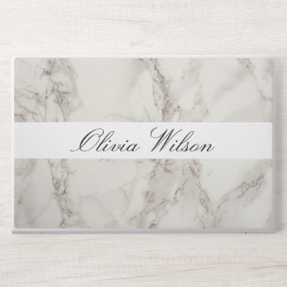 Modern black and white Marble design personalized HP Laptop Skin