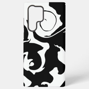 Modern Black and White marble swirl Samsung Galaxy S22 Ultra Case