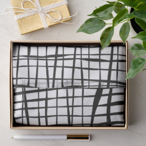 Modern Black and White Mesh Fenced Tissue Paper