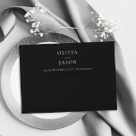 Modern Black and White Minimal Wedding Envelope<br><div class="desc">Modern wedding envelopes with minimal design in black and white color.</div>