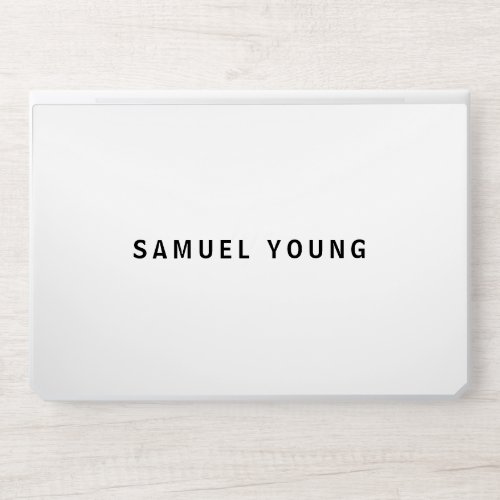 Modern Black and White Minimalist HP Laptop Skin