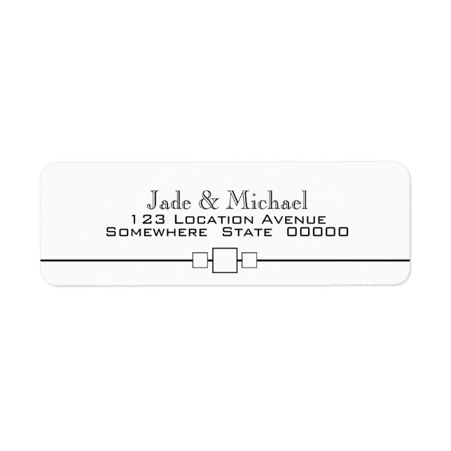 Modern Black and White Minimalist Label (Front)