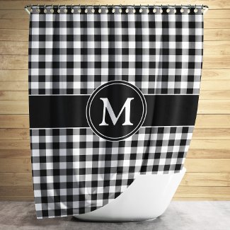 Modern Black And White Monogram