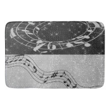 Modern Black and White Musical Notes