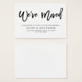 Modern Black and White New Address Insert (Front & Back)
