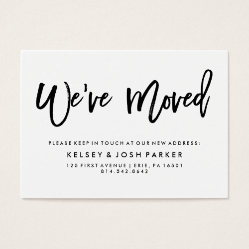 Modern Black and White New Address Insert