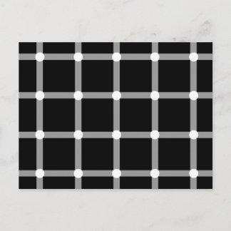 Modern Black and White Optical Illusion Postcard