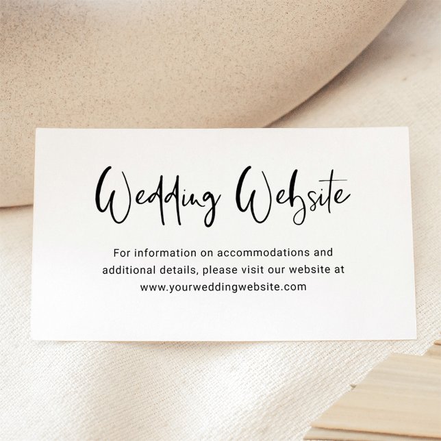 Modern Black and White Overlay | Wedding Website Enclosure Card (Creator Uploaded)