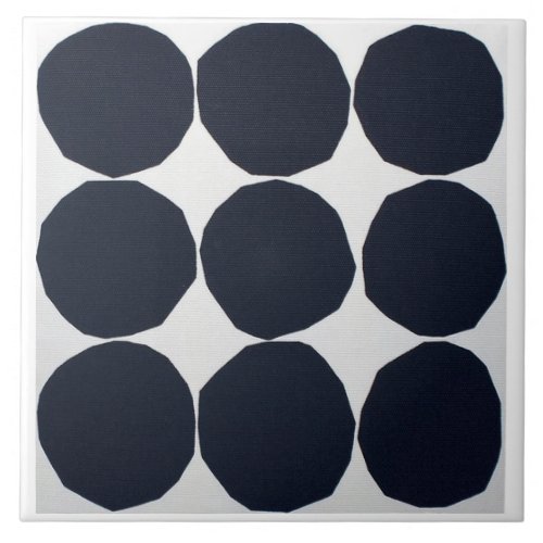 Modern black and white pattern ceramic tile