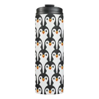Modern Black and White Penguin Pattern