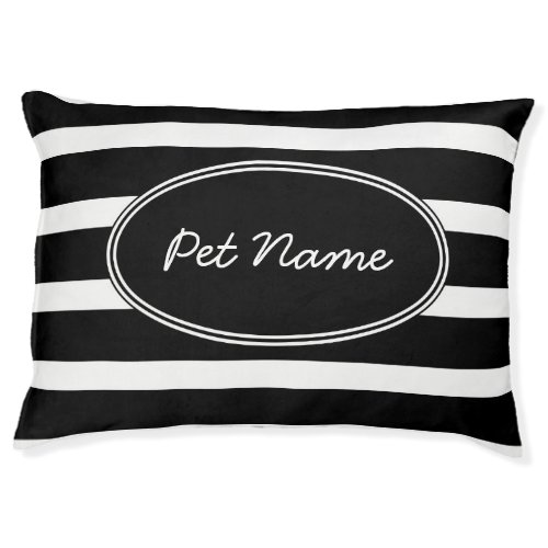 Modern black and white Personalized pet bed