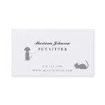 Modern Black and White Pet Sitter Business Card Modern Black and White Pet Sitter Business Card