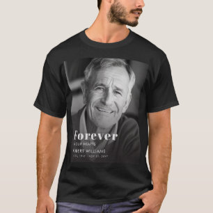 Modern Black and White Photo Sympathy Memorial T-Shirt