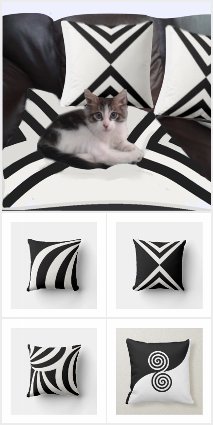 Modern Black and White Pillows