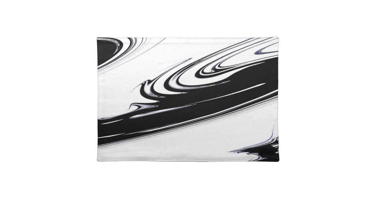 Modern Black and White Placemat Zazzle