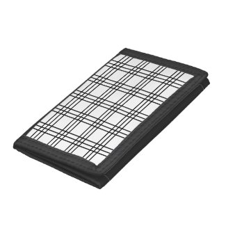 Modern Black and White Plaid Tartan