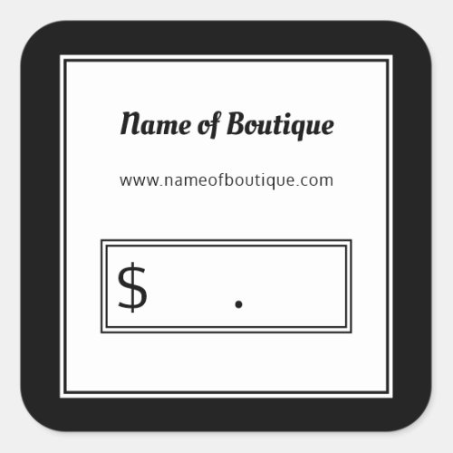 Modern Black and White Plain Retail Price Tags