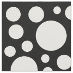 Modern Black and White Polka Dot Pattern Fabric