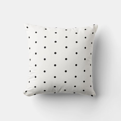 Modern Black and white polka dot pillow