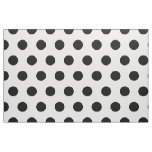 Modern Black and White Polka Dots Fabric
