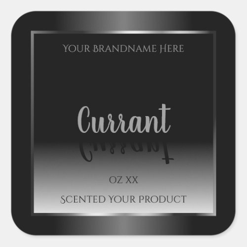 Modern Black and White Product Labels Silver Frame