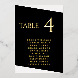 Modern Black and White Real Foil Foil Invitation